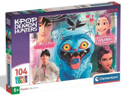 Puzzle Clementoni K-Pop Demon Hunters, 104 pjesë, 38x27cm, shumëngjyrësh