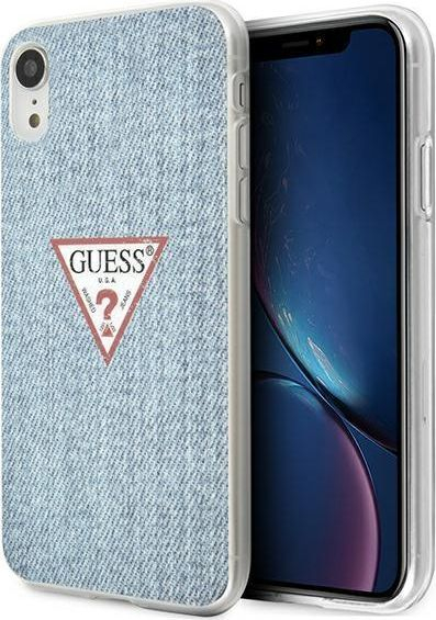 Mbulesë telefoni Guess Jeans për iPhone XR, TPU, me xhins blu