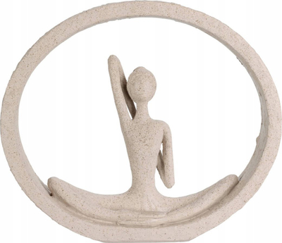 Figurinë dekorative yoga, 19.5 cm, poliston, ngjyrë e zezë