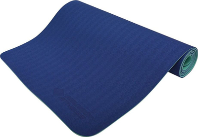 Tapet yoge Schildkrot Bicolor 960067, material TPE, trashësi mesatare, blu-mente