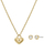 Set bizhuteri për femra Fossil JF04881SET, vathë + qafore, i artë