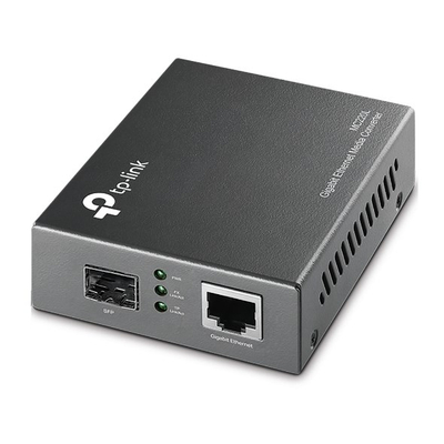 Media konverter TP-Link MC220L, 1000M RJ45 në 1000M SFP, i zi