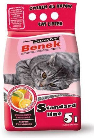 Rërë për mace Super Benek Standard Line Citrus, 5L