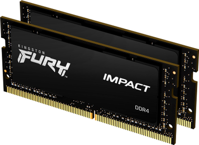Memorie RAM për laptop Kingston Fury Impact, DDR4 SODIMM, 16GB 2666MHz, e zezë