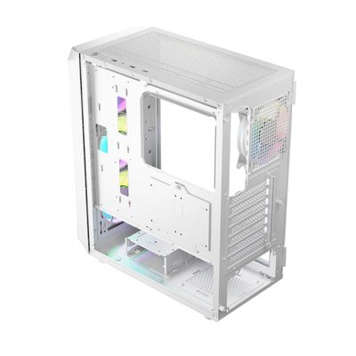Kutia kompjuterike Logic Concept Portos ARGB, MIDI Tower, xham i temperuar, e bardhë