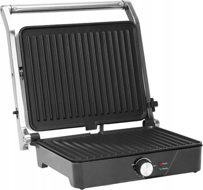 Grill elektrik Aigostar SAM, 2000W, hapje 180°, i zi me argjend