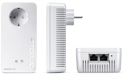 Адаптер powerline Devolo Magic 2 WiFi next Single, 1200 Mbit/s, Gigabit Ethernet, бел