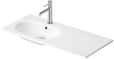 Lavaman i mbuluar Cersanit ZEN 100, pjesa e djathtë countertop, i bardhë