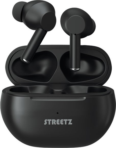 Kufje pa tela STREETZ TWS-117, in-ear, Bluetooth, të zeza