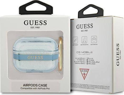 Mbulesë mbrojtëse Guess Strap Collection për AirPods Pro, me rrip, blu