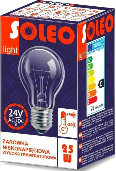 Llambë Helios Soleo WST-2658, 24V 25W, E27, xham i kthjellët