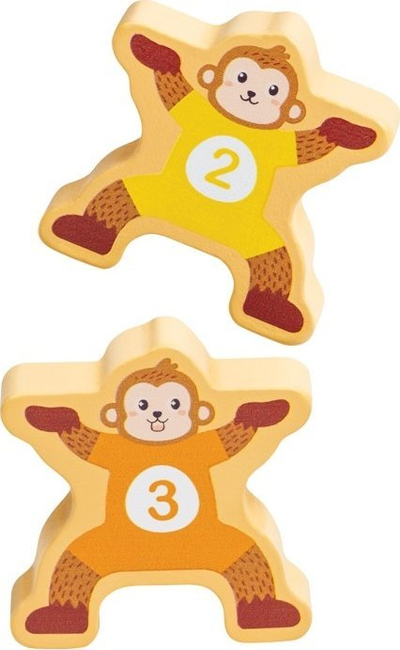 Lodër tren Hape Monkey Number Train, për mësu numrat, me majmunë, shumëngjyrësh