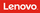 Logo Lenovo, sfond i kuq, e bardhë