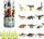 Set figura dinosauri Woopie Dinosaur Animal World, 18 copë, me enë plastike, shumëngjyrëshe