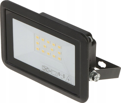 Projektor LED pa markë 10W, 800 lm, IP65, 4000K, i zi