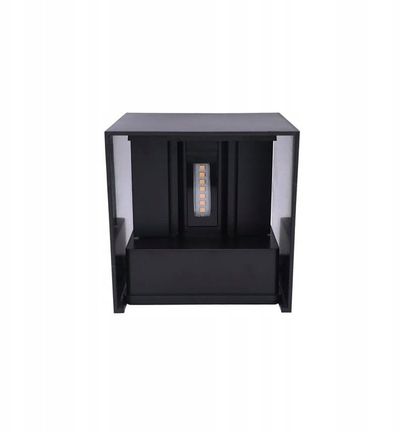 Lampë murale e jashtme CUBE, 2x3W LED, 4000K, kënd i rregullueshëm, e zezë