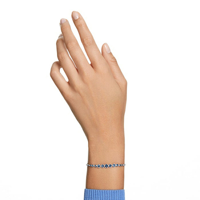 Byzylyk për femra Swarovski Emily 5663394, 24cm, i argjendtë/kaltër