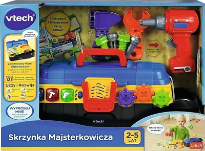 Lodër kuti veglash VTech Little Handyman's Toolbox 61720, interaktive, për kalamaj 2-5 vjeç, shumëngjyrëshe
