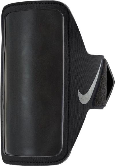 Bandë krahu për telefon Nike Lean Arm Band, për vrapim, e zezë argjendi