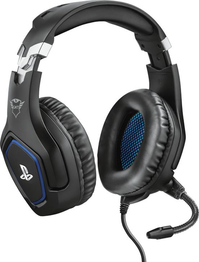 Kufjet Trust GXT 488 Forze PS4, të zeza/të kaltra