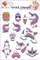 Set tatuazhesh të larshme për kalamaj Unicorns 1, shumëngjyrëshe