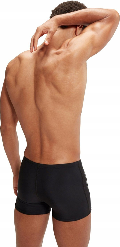 Rroba banje për burra Speedo Duo Logo Print Aquashorts, që s’u bëjnë gjë klorit, të zeza me të verdhë