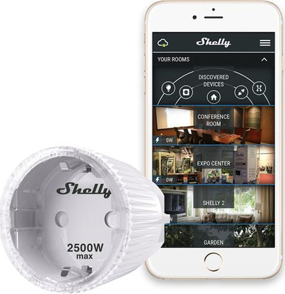 Prizë smart Shelly Plug S, Wi‑Fi, 2500W 12A, e bardhë