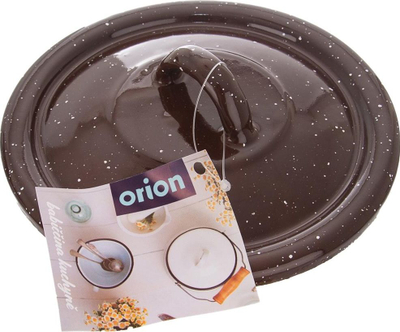 Kapak tenxhere Orion, çelik i emajluar, 14 cm, kafe