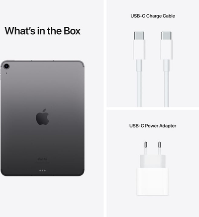 Таблет Apple iPad Air 2022, 64GB, Wi-Fi + мобилни, сив