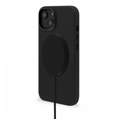 Mbulesë mbrojtëse Decoded Leather për iPhone 14 Plus, lëkurë natyrale, MagSafe, e zezë