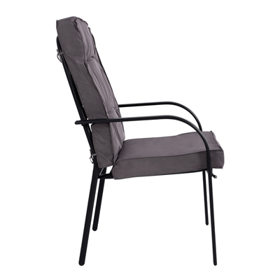 Karrige metalike e jashtme Endika HM5680.01, me jastëk, 60x71x105 cm, gri