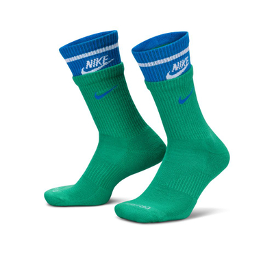 Çorape Nike Everyday Cushioned Crew, jastëzim komfort, jeshile