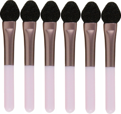 Aplikatorë për hije sysh Rose Collection, set me 6 copë, rozë me të zezë