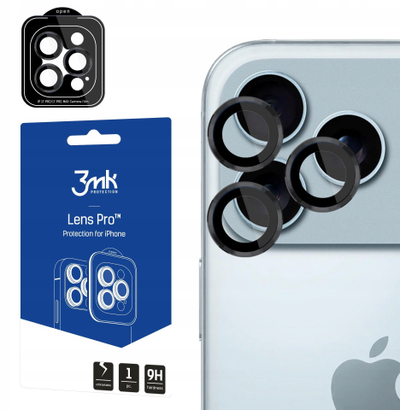 Mbrojtës lente 3MK Lens Protection Pro për iPhone 17 Pro 17 Pro Max, 1 copë, i zi