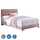 Krevet tapicerik BED DOLORES HM648.12, velvet, 120x200 cm, rozë