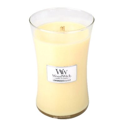 Qiri aromatik WoodWick Lemongrass & Lily, 609.5 g