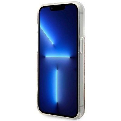 Kapak telefoni Guess për iPhone 14 Pro 6.1", me shkëlqim, ngjyrë e artë