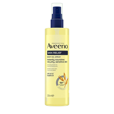 Vaj trupi spray Aveeno Skin Relief, 200ml, për lëkurë të thatë