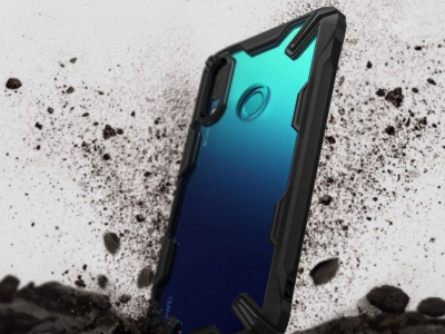 Këllëf telefoni Ringke Fusion X për Huawei P Smart 2019, material TPU dhe polikarbonat, antishok, ngjyrë e zezë