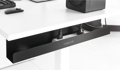 Organizues kabllosh LogiLink KAB0070, për nën tavolinë, çelik, i zi