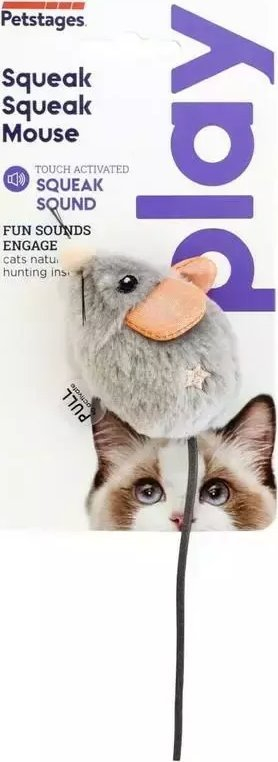 Lodër për mace Petstages Squeaking Mouse, me tinguj, miush i vogël