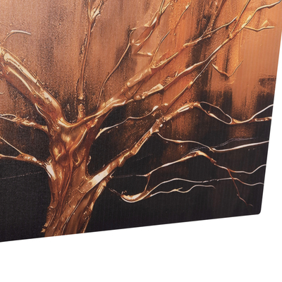 Pikturë murale HomeMarkt Gobi HM4861, kanavacë 98x68cm, ngjyrë ari e zezë