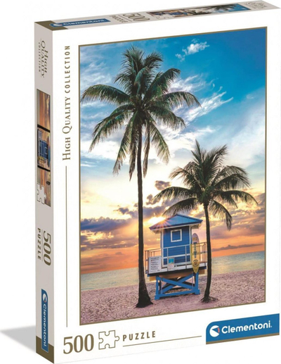 Puzzle Clementoni PZL 500 HQC Miami Beach Florida 2025, 500 парчиња, 49 x 36 cm, шарен