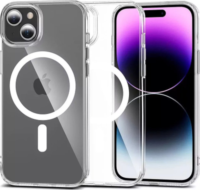 Kapak telefoni Tech-Protect Premium Hybrid MagSafe, për iPhone 15, transparent