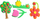 Stickerë shkumë 3D Titanum Flowers Trees Grass, set 12 copë, shumëngjyrësh
