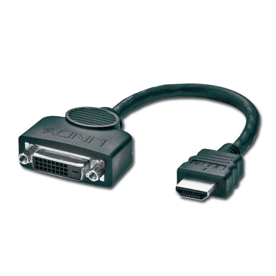 Përshtatës Lindy AV HDMI - DVI-D (41227), i zi