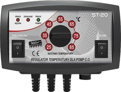 Kontroller pompe ngrohje Tech ST-20, për pompë CO, i zi