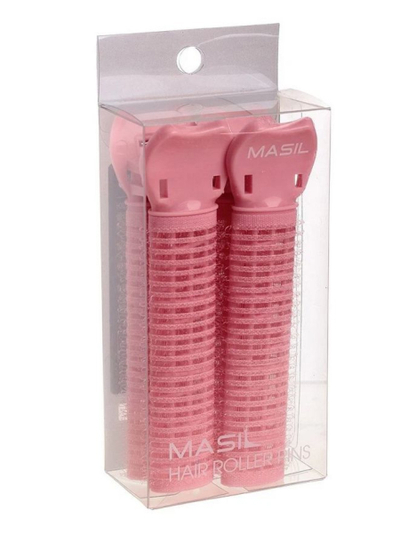 Rrula flokësh Masil Root Volume Clip-On, 2 copë, me velcro, rozë