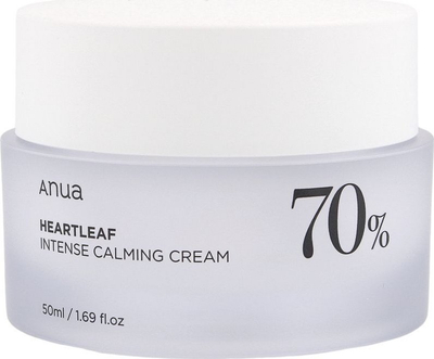 Kрем за лице Anua Heartleaf 70% Intense Calming, 50 ml, хидратантен, смирувачки