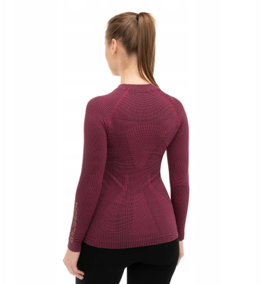 Bluzë vrapimi termoaktive Brubeck 3D Pro, për goca, madhësia L, fuchsia